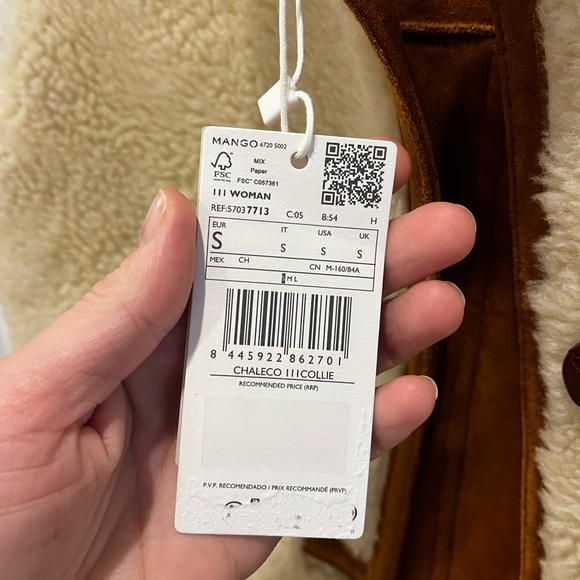 Mango Reversible Vest Size S/M - Picture 12 of 12